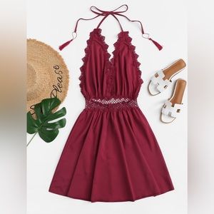 Sexy lace Halter dress.